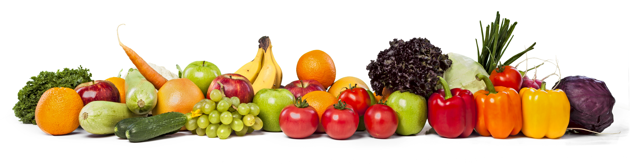 cutout of fruits and veggies